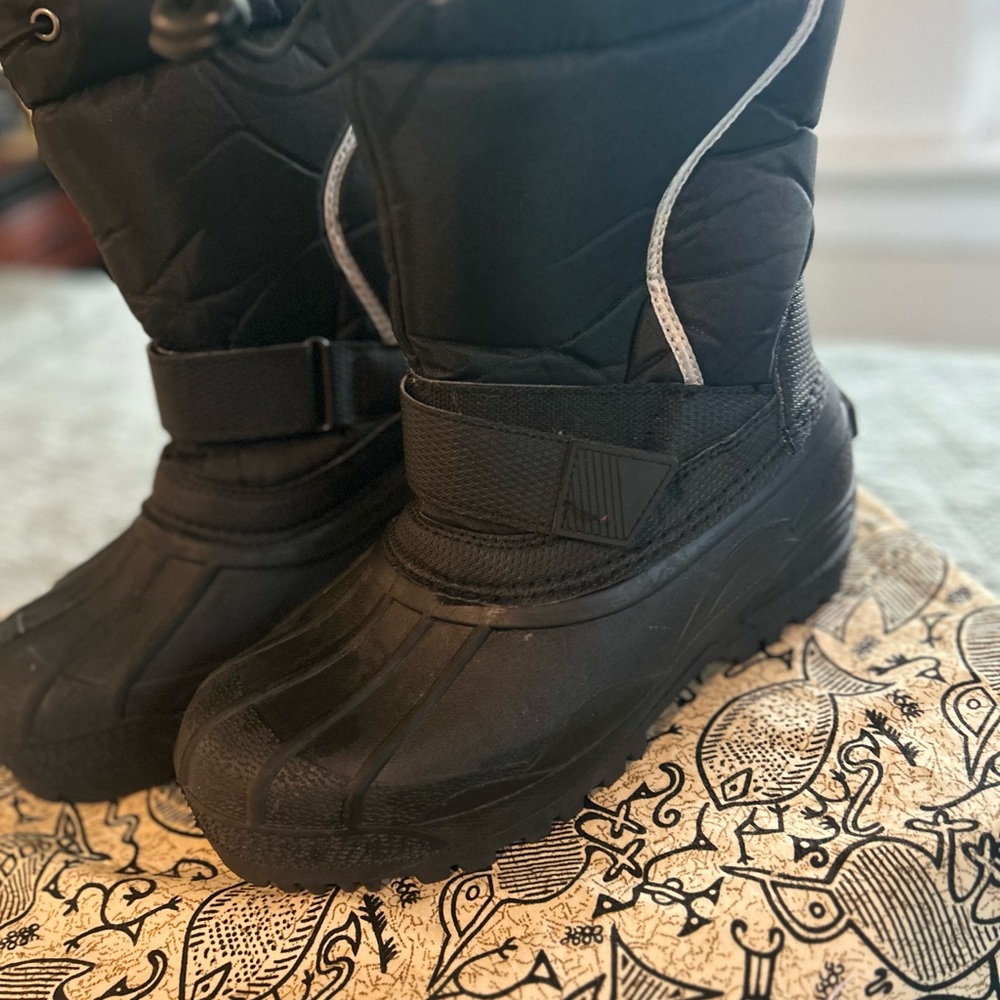 George Black Quilted Winter Boots